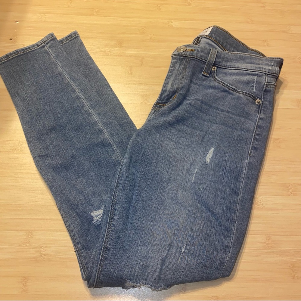 Hudson Designer Nico Midrise Skinny 5 Pocket Light Distressed Jeans Size 26